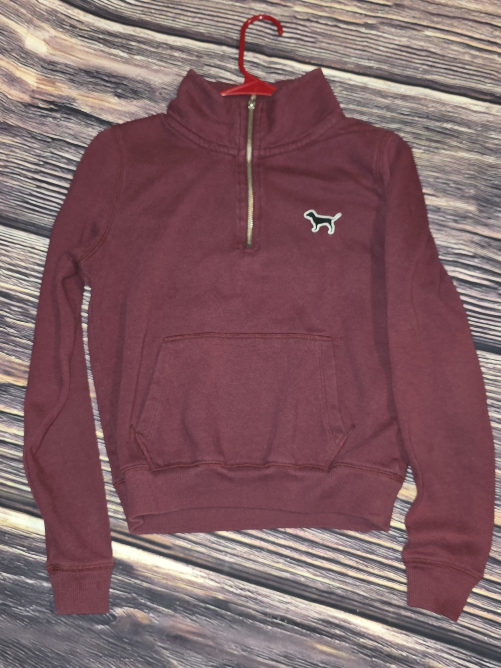 Victoria's Secret Half-Zip Pullover in Burgundy